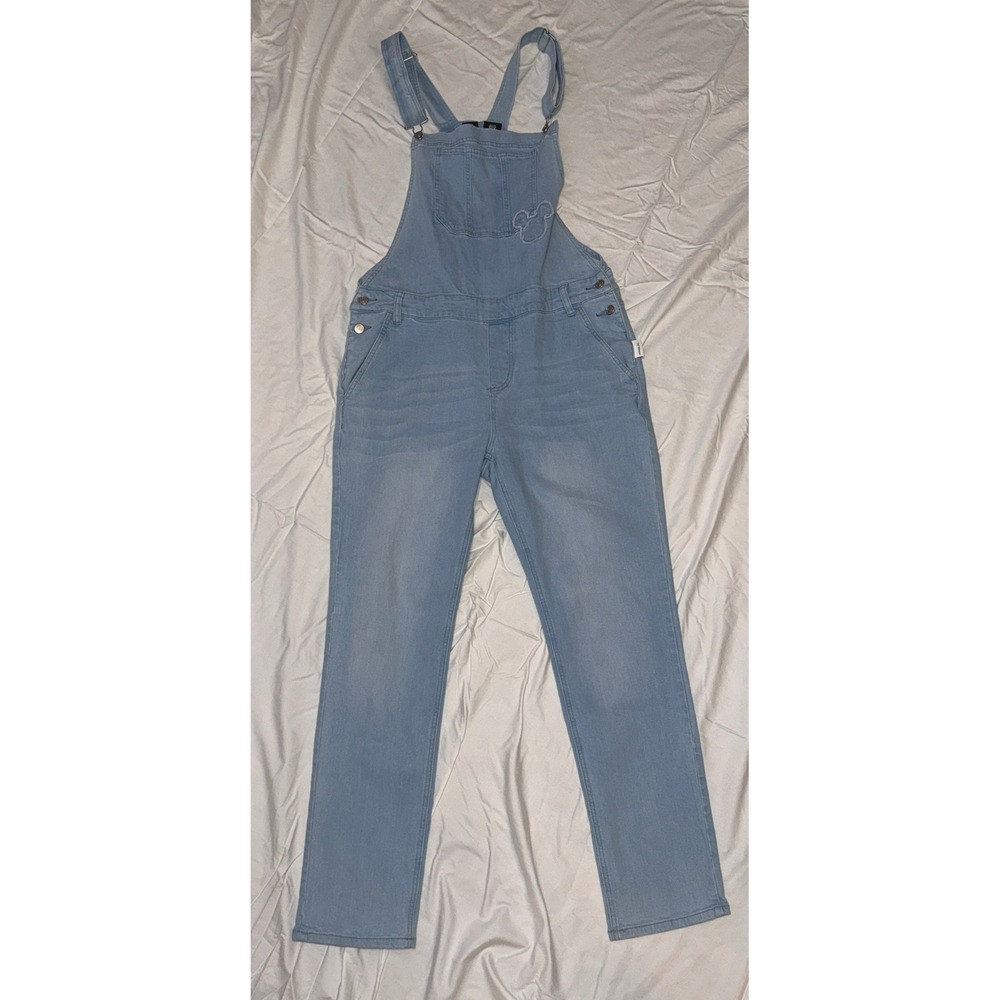 Disney Our Universe Mickey Mouse Light Wash Denim Overalls Mens Medium